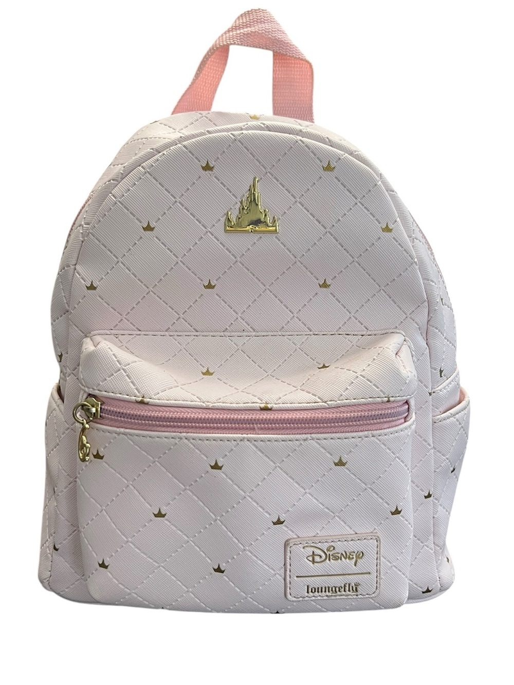 Disney Pink Castle Loungefly Mini Backpack Disneyland Pink Quilted Disney Day